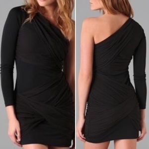 Alice and Olivia One Shoulder Godess Dress